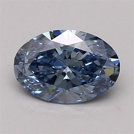0.64 CT Fancy Vivid Blue OVAL