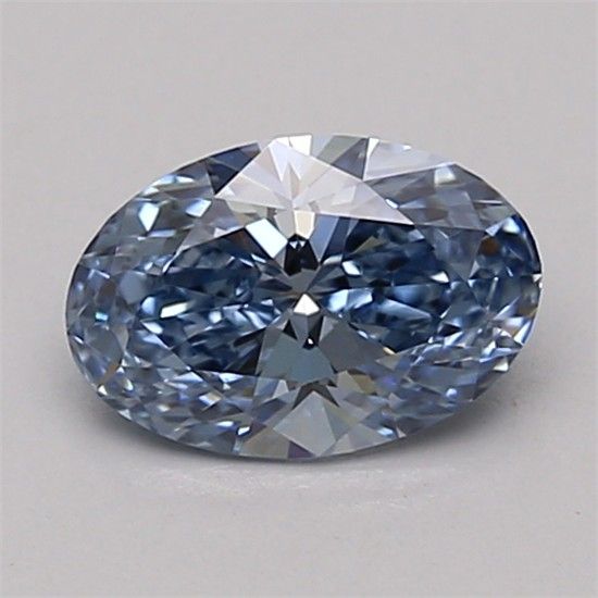 0.65 CT Fancy Vivid Blue OVAL