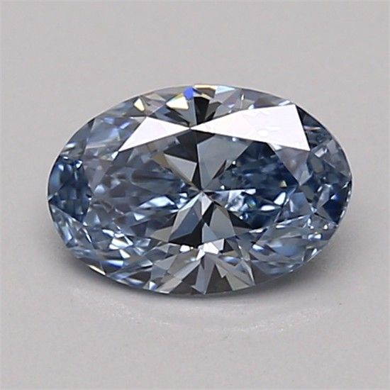 0.6 CT Fancy Vivid Blue OVAL