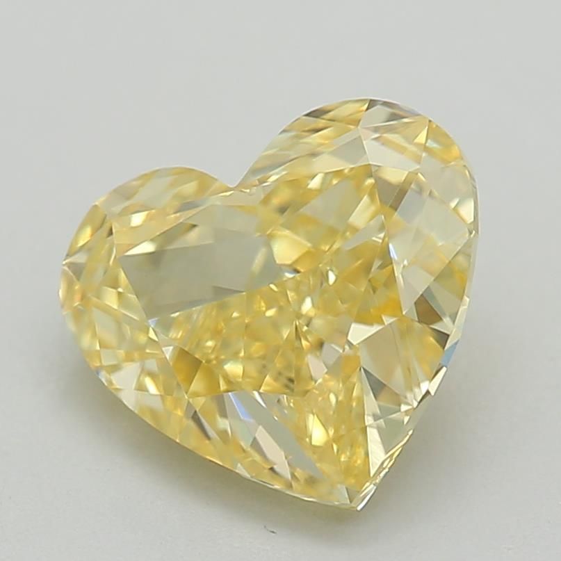 1.04 CT Fancy Vivid Yellow HEART