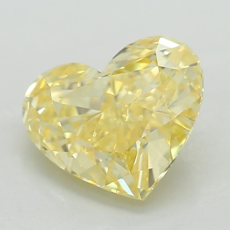 1.07 CT Fancy Vivid Yellow HEART