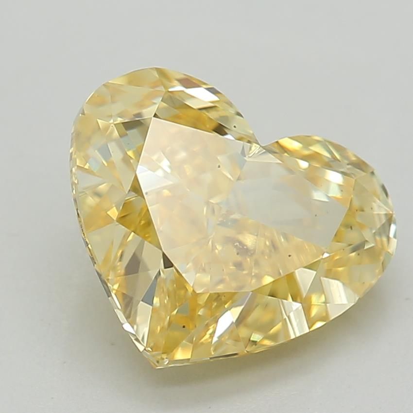 1.34 CT Fancy Vivid Yellow HEART