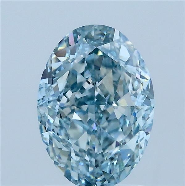 2.02 CT Fancy Intense Greenish Blue OVAL