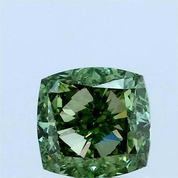 0.94 CT Fancy Vivid Green CUSHION MODIFIED