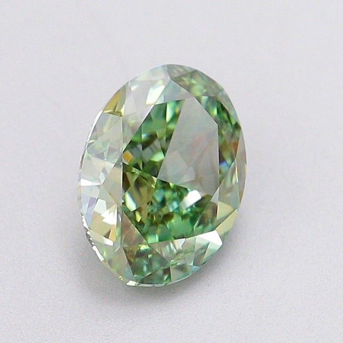 1.01 CT Fancy Vivid Green OVAL