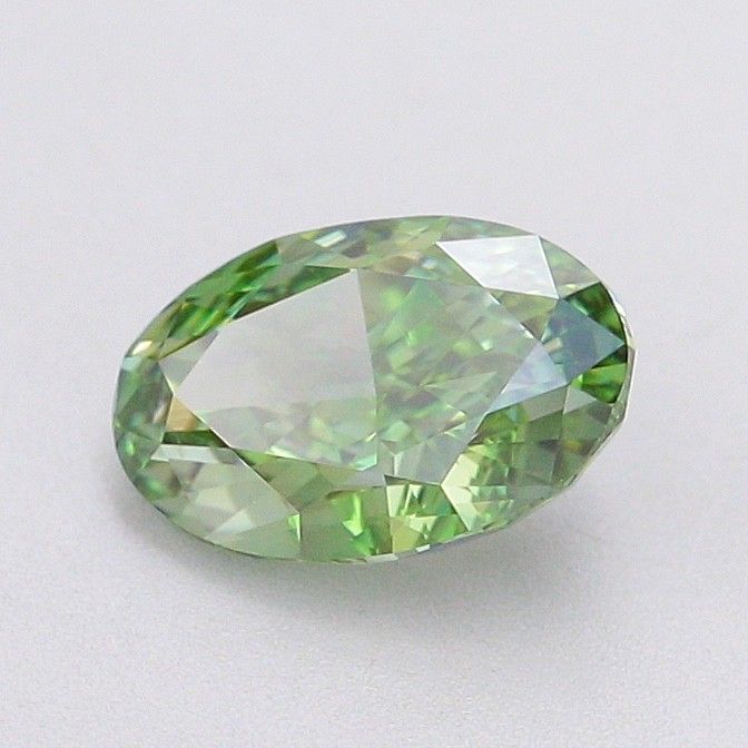 1.04 CT Fancy Vivid Green OVAL