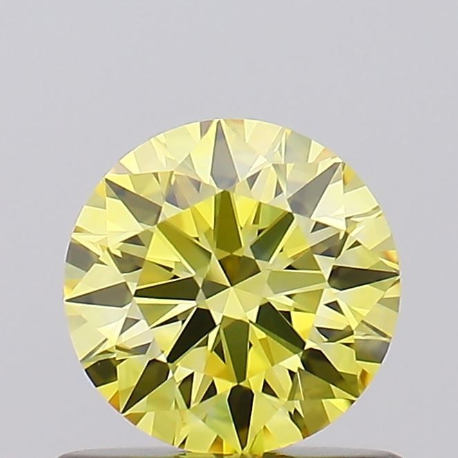 0.67 CT Fancy Vivid Yellow ROUND