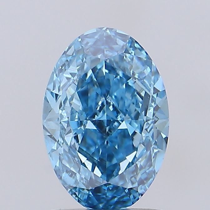 1.55 CT Fancy Vivid Blue OVAL