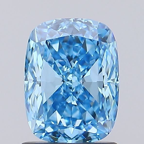 1.52 CT Fancy Vivid Blue CUSHION MODIFIED