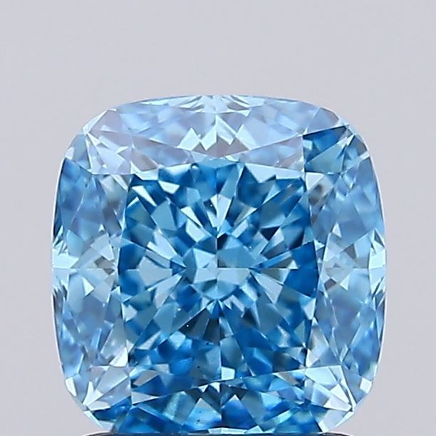 1.53 CT Fancy Vivid Blue CUSHION MODIFIED