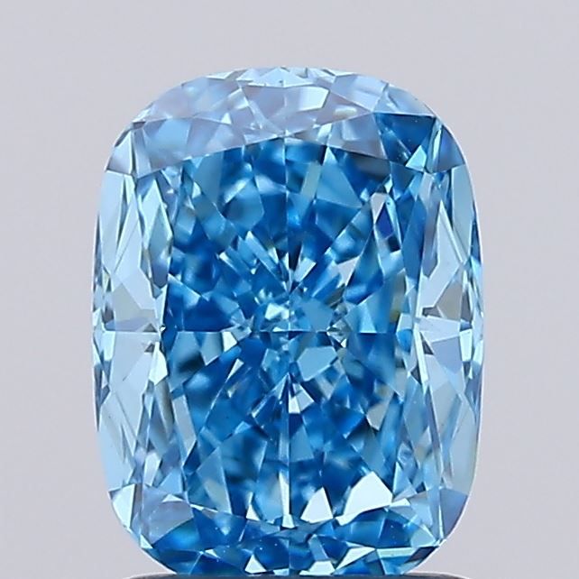 1.58 CT Fancy Vivid Blue CUSHION MODIFIED