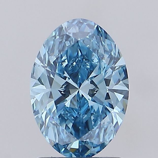 1.55 CT Fancy Vivid Blue OVAL