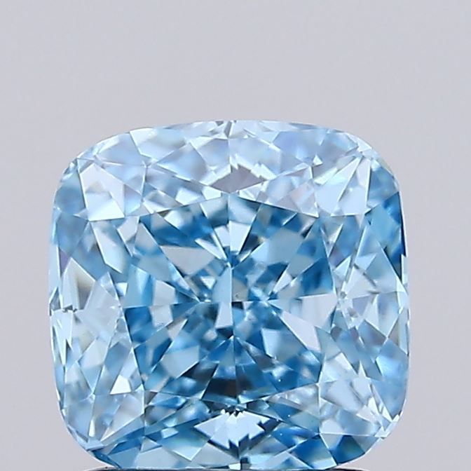 1.51 CT Fancy Vivid Blue CUSHION MODIFIED