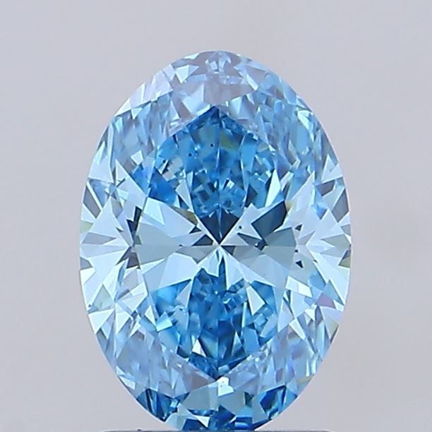 1.51 CT Fancy Vivid Blue OVAL