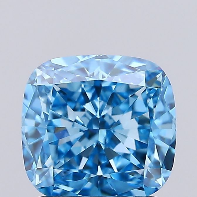 1.56 CT Fancy Vivid Blue CUSHION MODIFIED