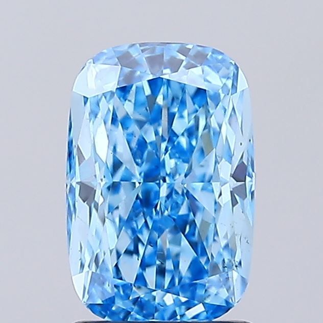 1.71 CT Fancy Vivid Blue CUSHION MODIFIED