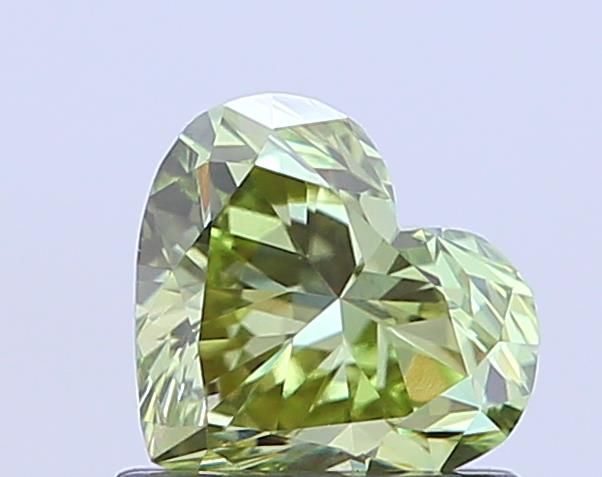 0.84 CT Fancy Vivid Green HEART