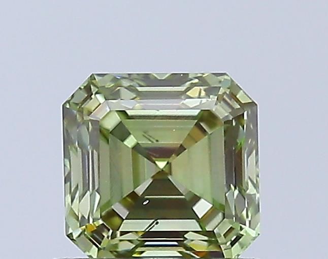 0.74 CT Fancy Green ASSCHER