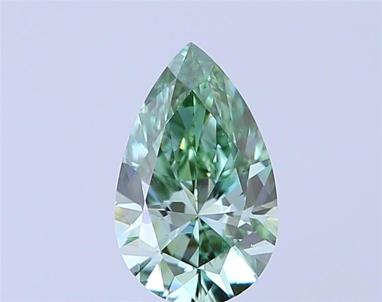0.5 CT Fancy Vivid Green PEAR