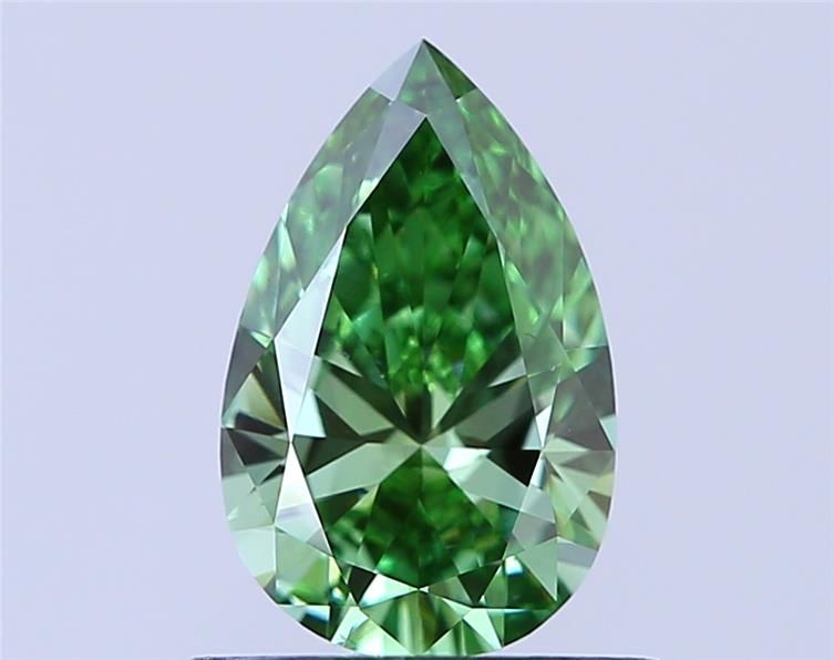0.72 CT Fancy Vivid Green PEAR