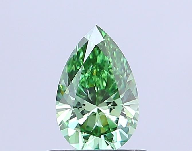0.54 CT Fancy Vivid Green PEAR