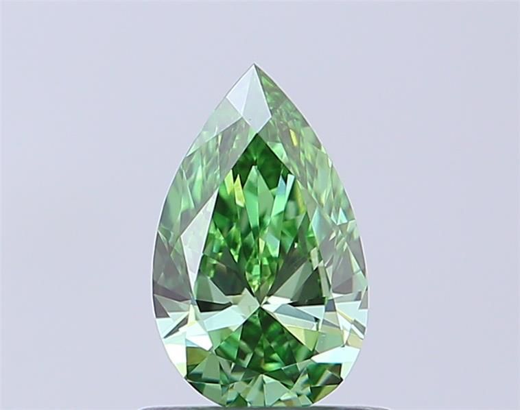 0.54 CT Fancy Vivid Green PEAR