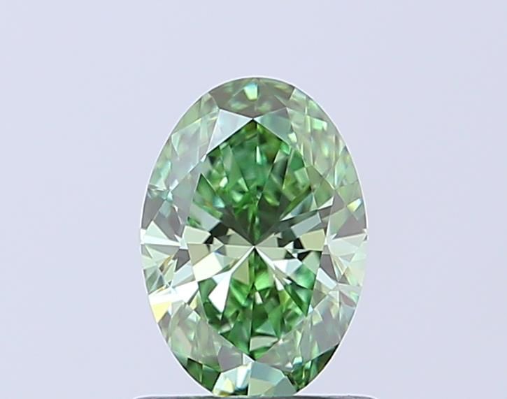 0.8 CT Fancy Vivid Green OVAL