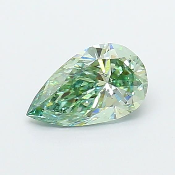 0.84 CT Fancy Vivid Green PEAR