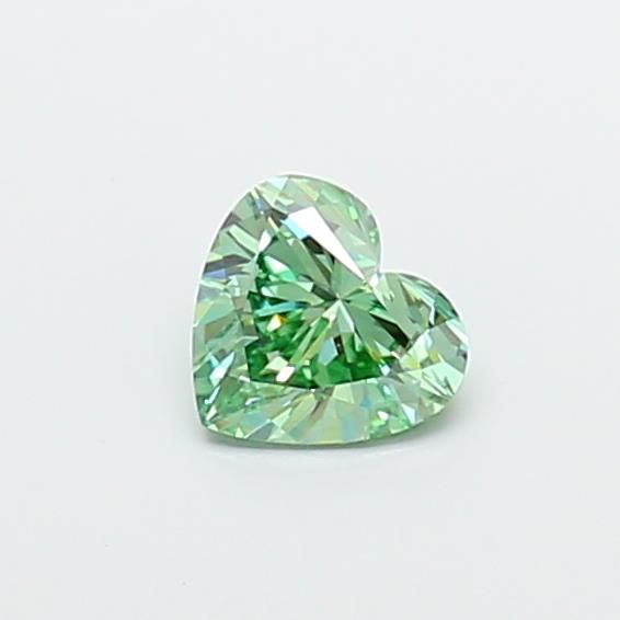 1.0 CT Fancy Vivid Green HEART