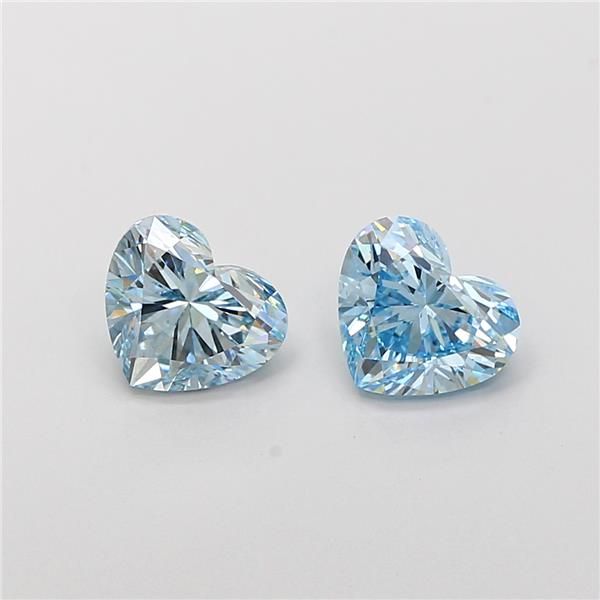 1.01 CT Fancy Intense Blue HEART