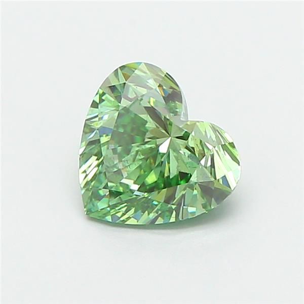 1.09 CT Fancy Vivid Green HEART