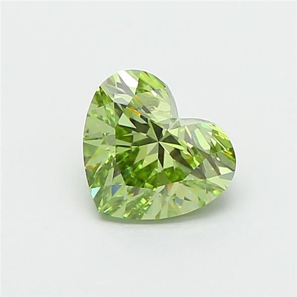 1.02 CT Fancy Vivid Green HEART