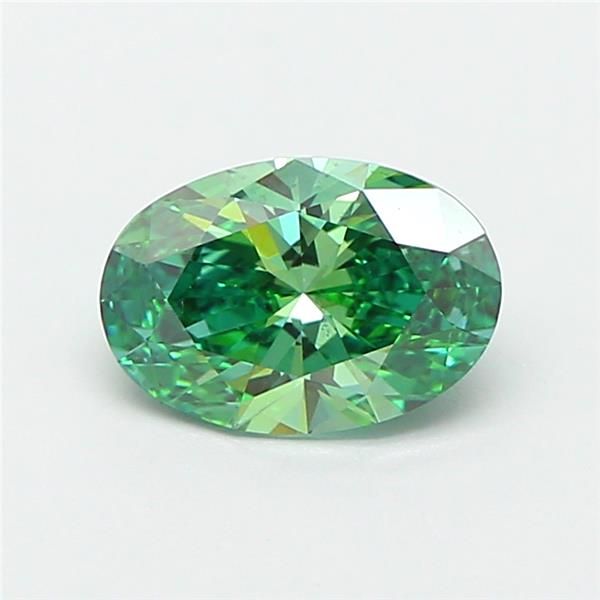 1.05 CT Fancy Vivid Green OVAL