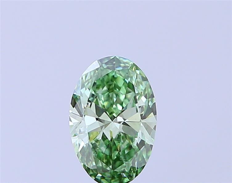 0.34 CT Fancy Vivid Green OVAL