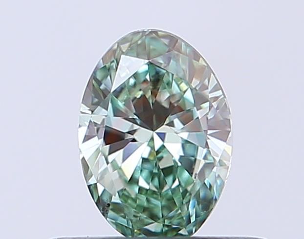 0.3 CT Fancy Vivid Green OVAL