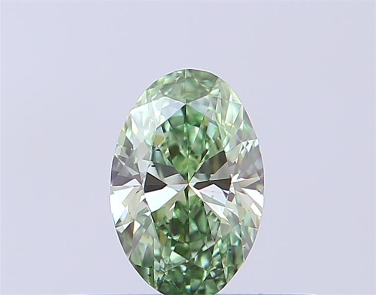 0.32 CT Fancy Vivid Green OVAL