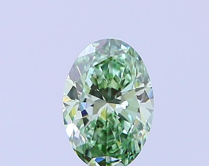 0.31 CT Fancy Vivid Green OVAL