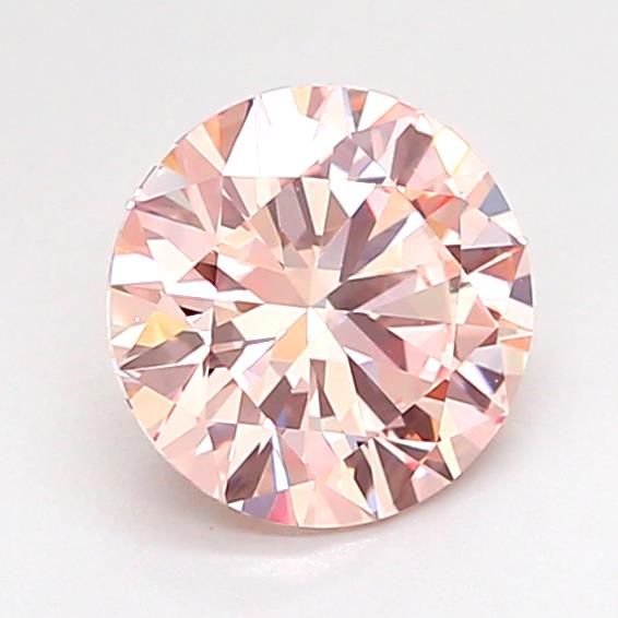 1.11 CT Fancy Light Orangey Pink ROUND