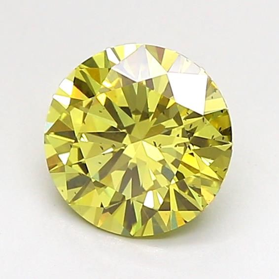 1.0 CT Fancy Intense Green Yellow ROUND