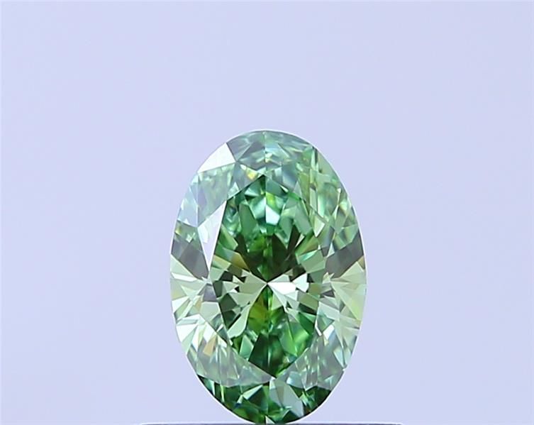 0.53 CT Fancy Vivid Green OVAL