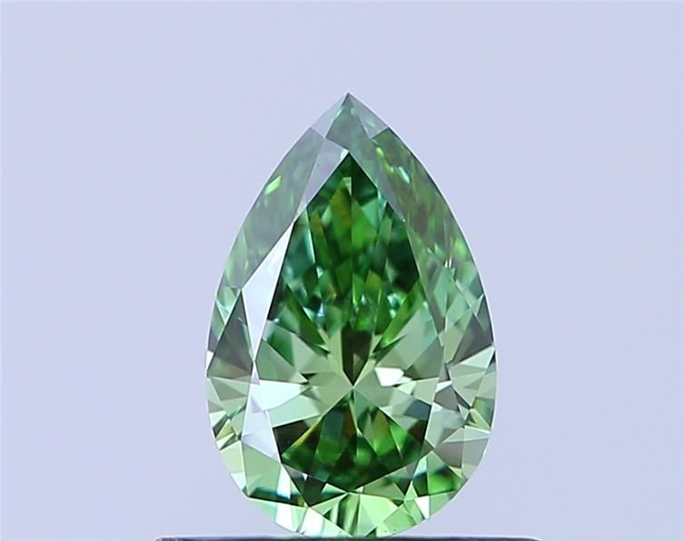 0.52 CT Fancy Vivid Green PEAR