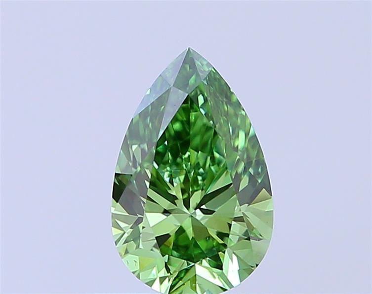 0.52 CT Fancy Vivid Green PEAR
