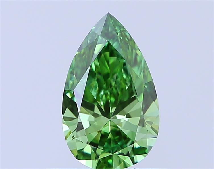 0.52 CT Fancy Vivid Green PEAR