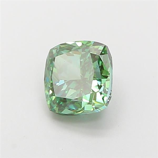 1.52 CT Fancy Vivid Green CUSHION MODIFIED
