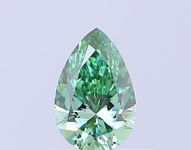 0.52 CT Fancy Vivid Green PEAR