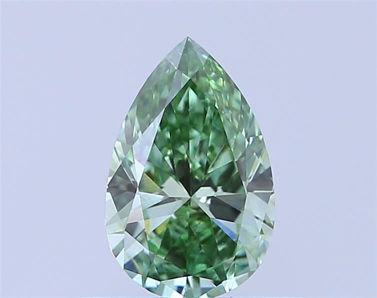 0.48 CT Fancy Vivid Green PEAR