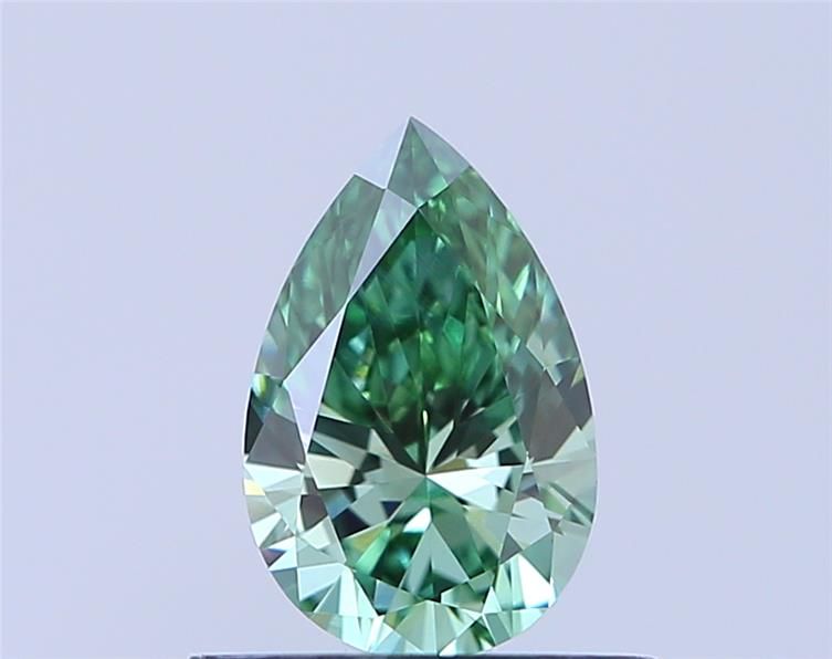 0.52 CT Fancy Vivid Green PEAR