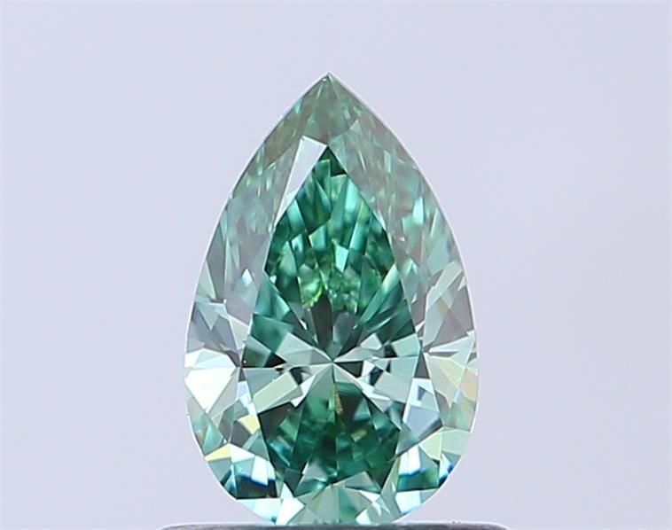 0.59 CT Fancy Vivid Green PEAR