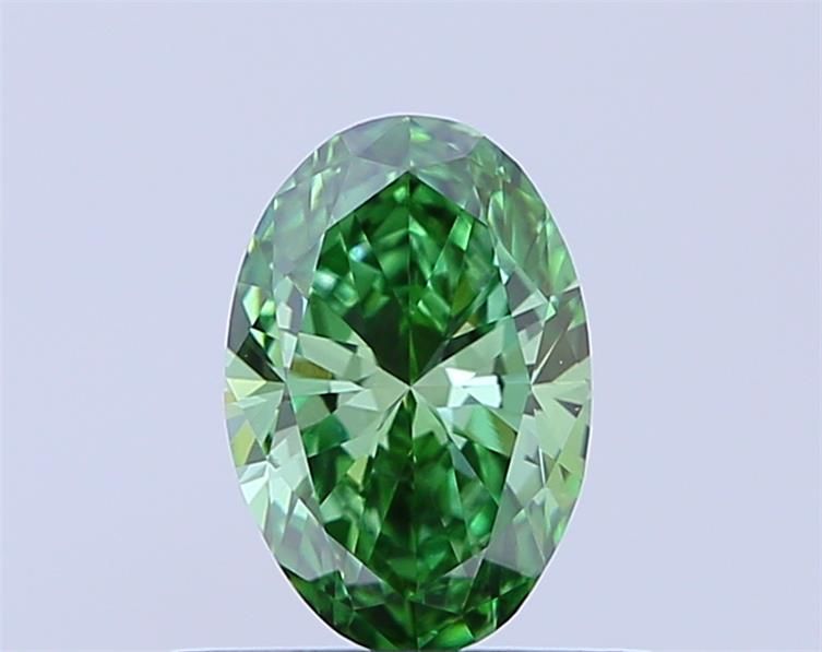 0.56 CT Fancy Vivid Green OVAL