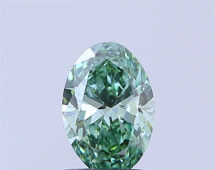 0.71 CT Fancy Vivid Green OVAL